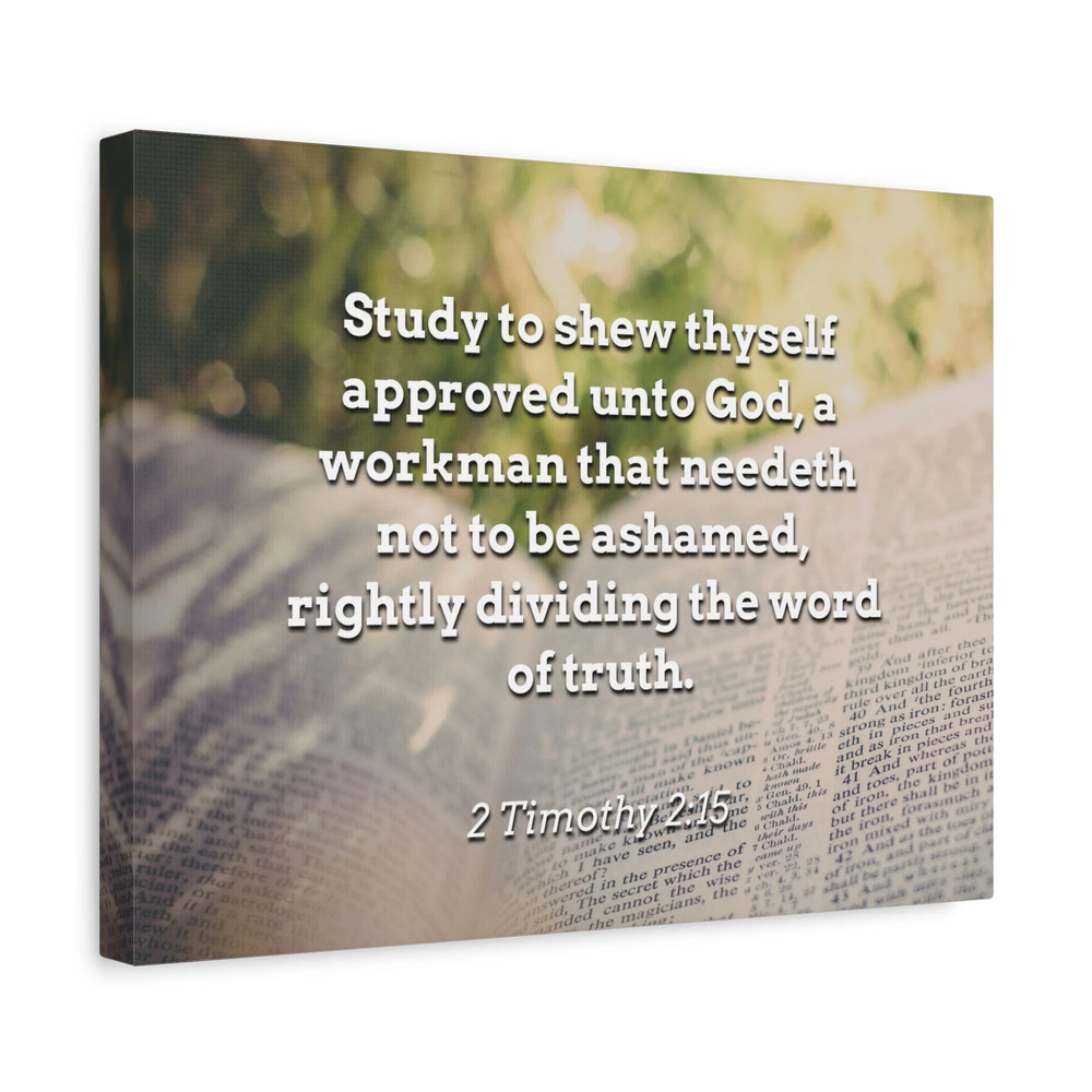 Scripture Canvas Word Of Truth 2 Timothy 2:15 Christian Wall Art Bible Verse